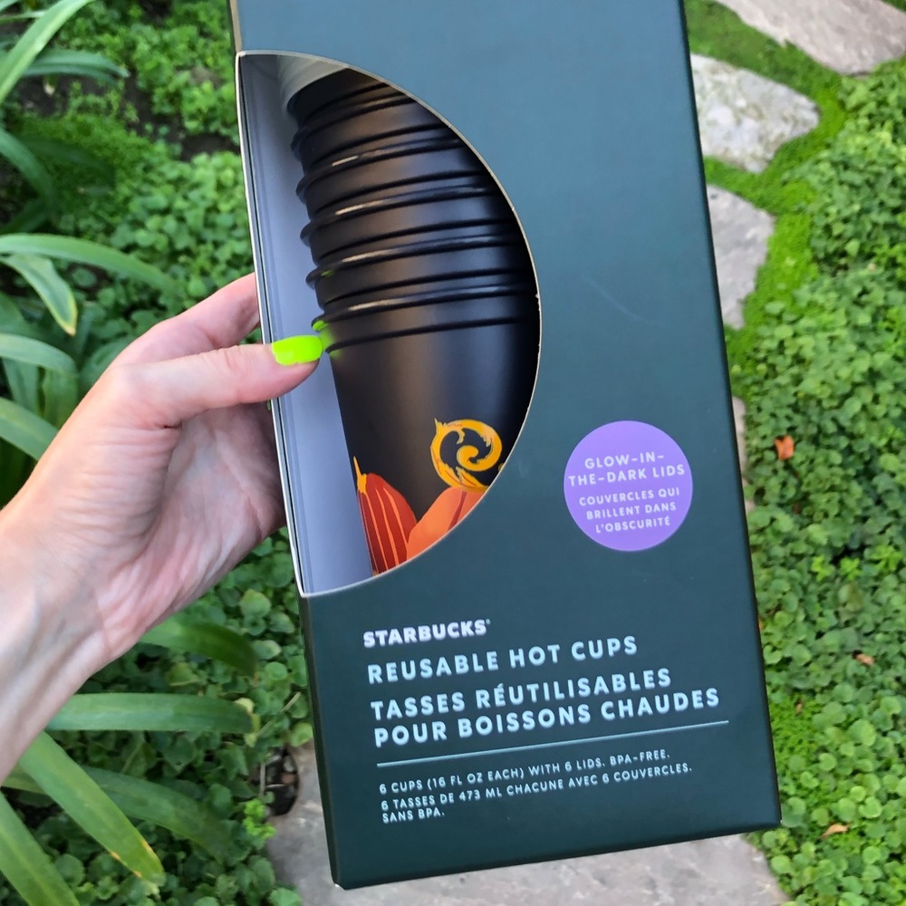 STARBUCKS GLOW IN DARK PUMPKIN HOT CUPS